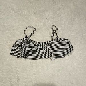 Blue and white bikini top